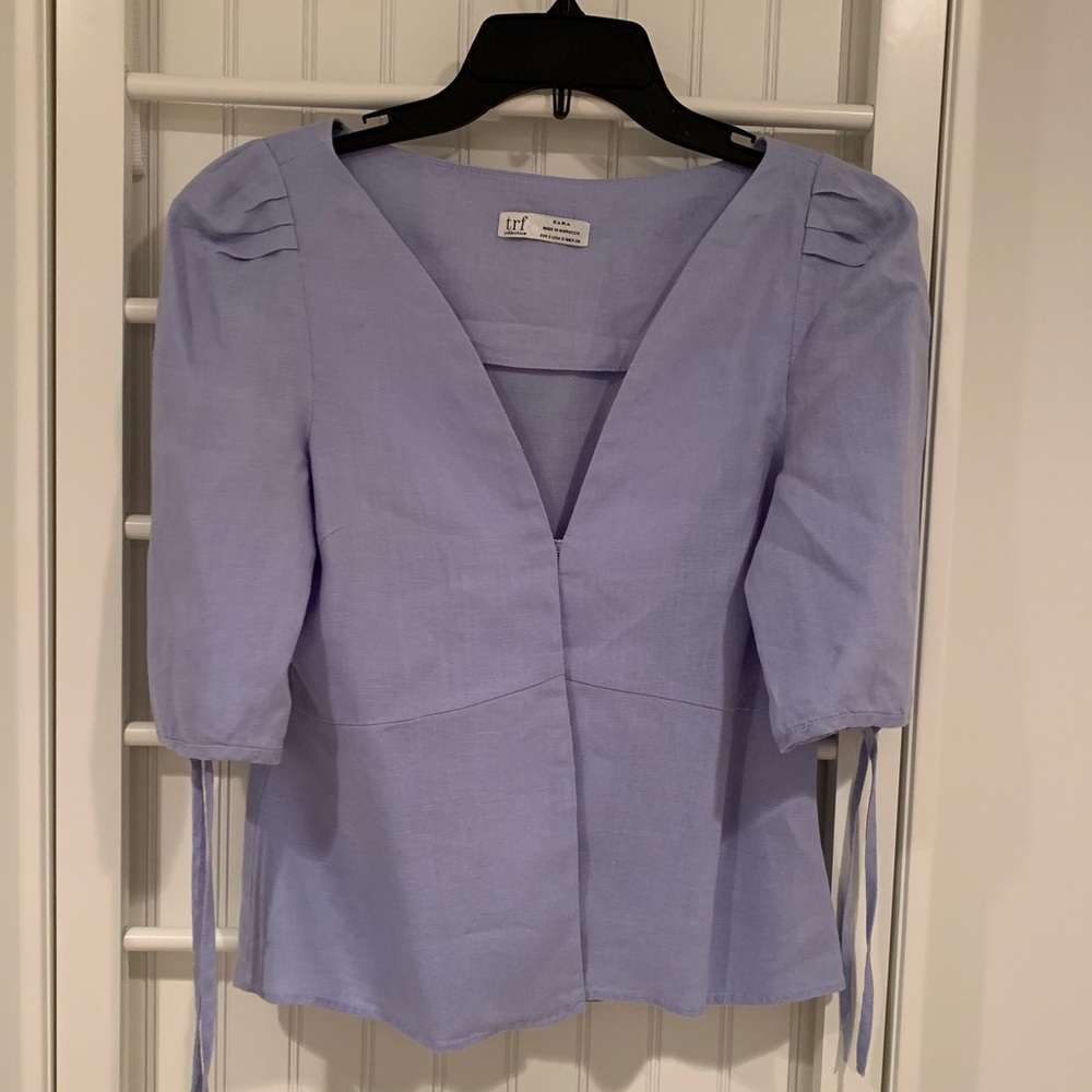 Zara TRF collection blue shirt
